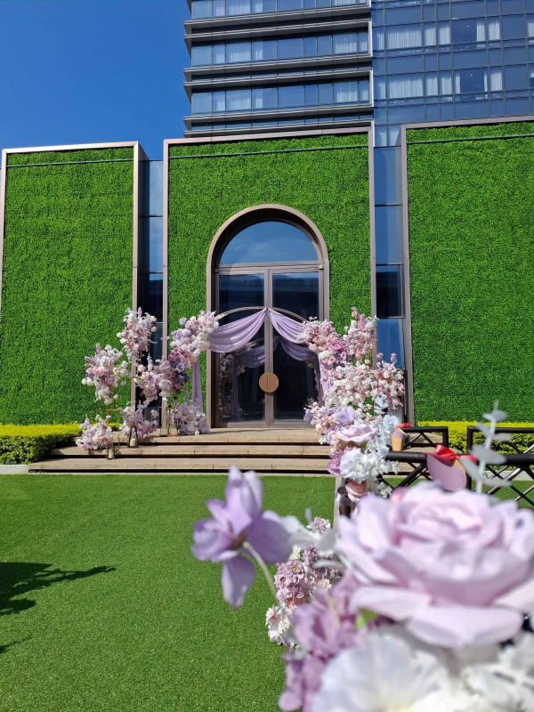 村花弄囍飯店草坪婚禮佈置