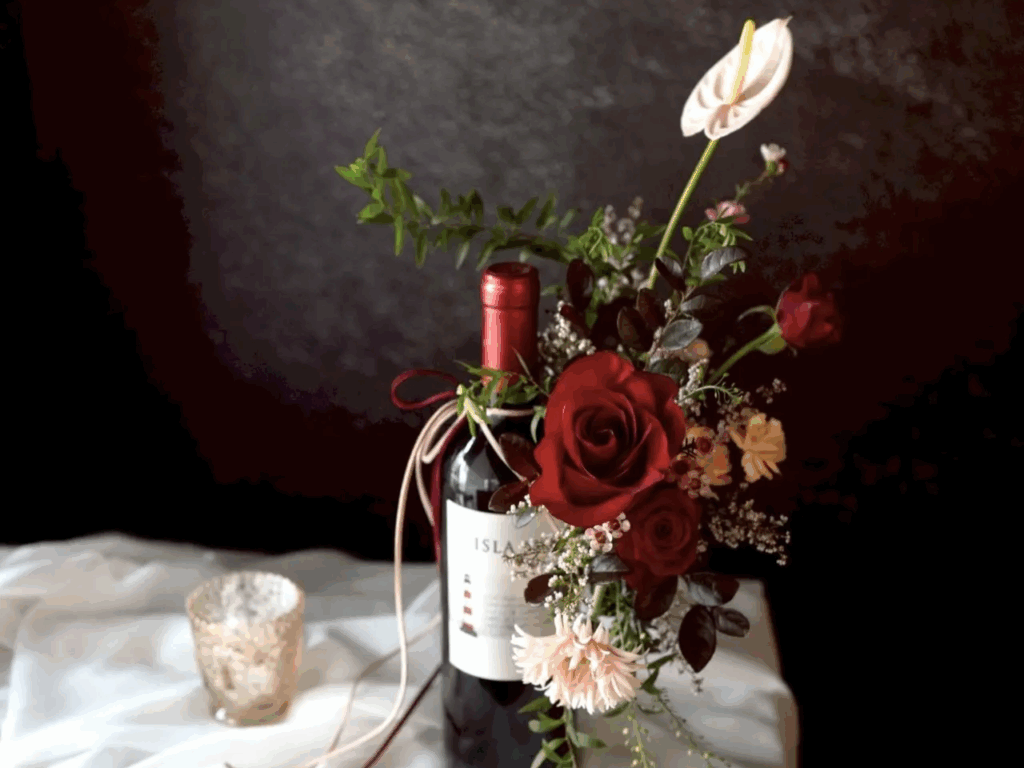 村家鮭女的酒瓶花也很適合作為交換禮物